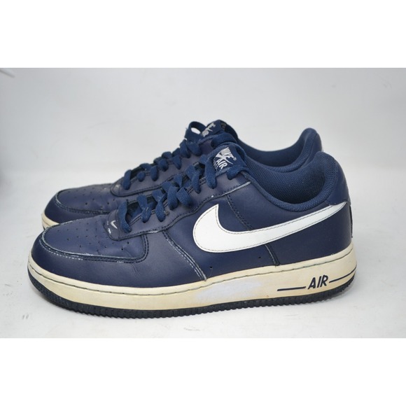 Nike Other - Nike Air Force 1 488298-436 Men's 8.5 Sneakers Navy White Lace Up Athletic Shoes